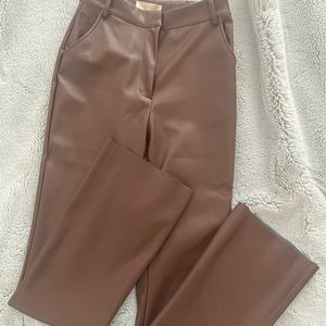 MESHKI Tyra Leather Pants Chocolate Size S